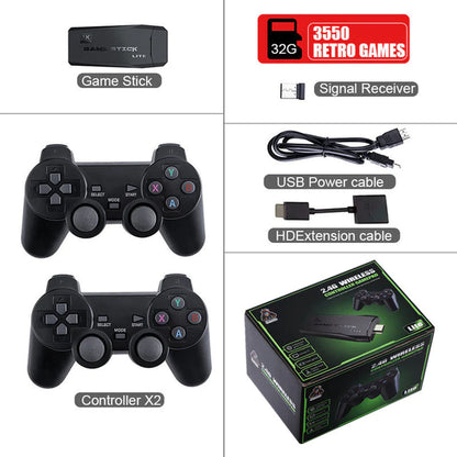 Video Game Console 2.4G Double Wireless Controller Game Stick 4K 10000 Games 64 32GB Retro Games for PS1/GBA Boy Christmas Gift